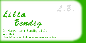 lilla bendig business card